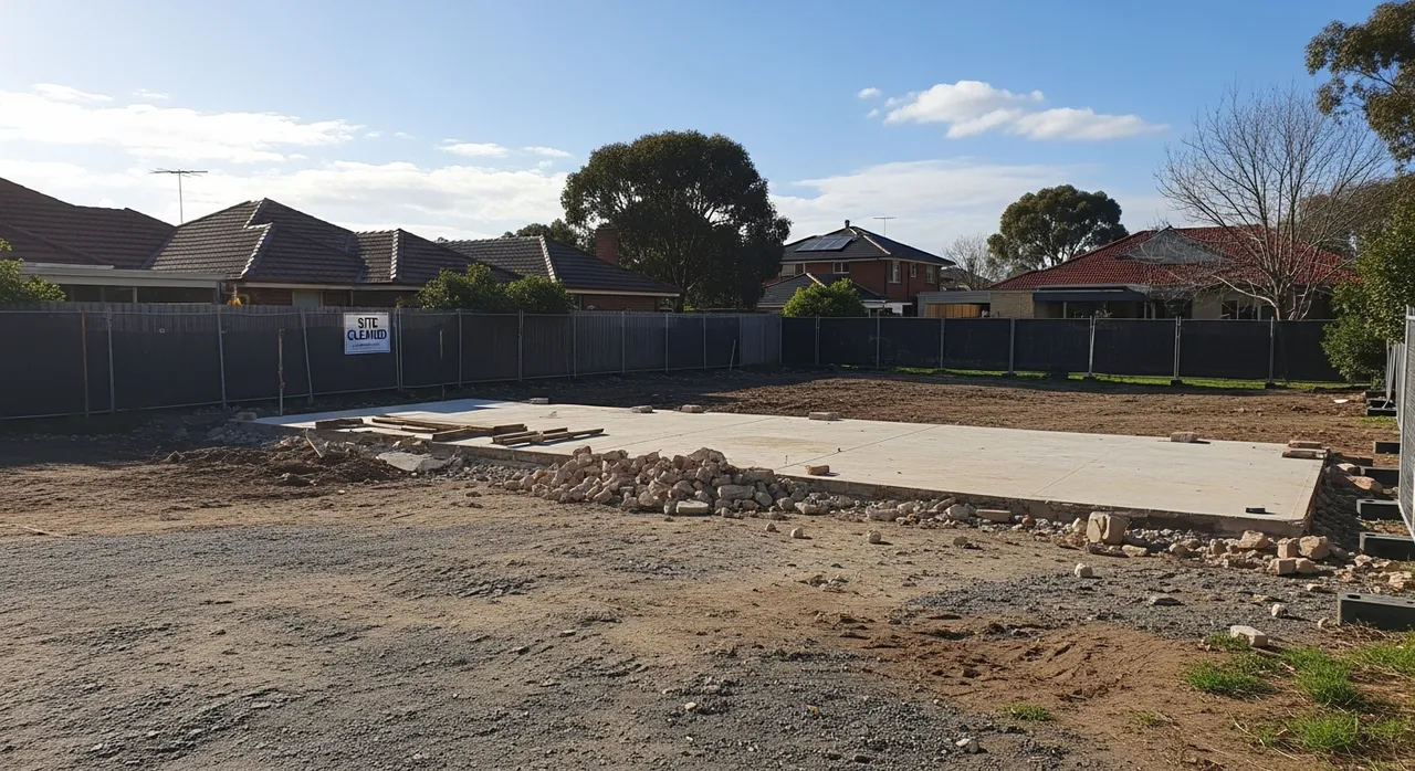Cleared residential site in Melbourne suburb